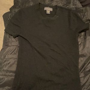 Banana Republic 100% Cashmere Sweater Short Sleeve black shirt